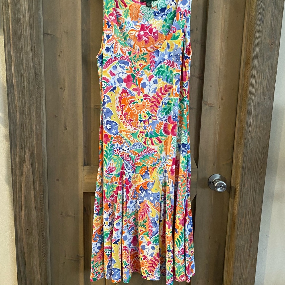 Lauren Ralph Lauren Multicolor
Floral Tropical Fit & Flare MIDI
Dress Size S